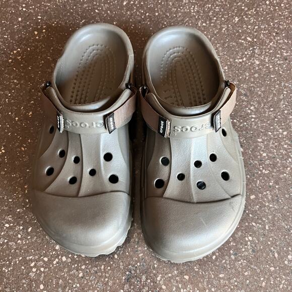 CROCS Offroad Adjustable Sport Clog Brown Mens Size 11 Excellent Condition! - Picture 1 of 9